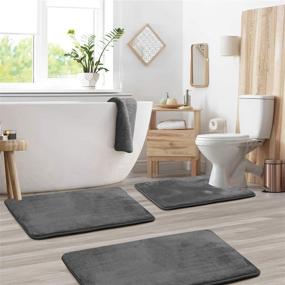 img 3 attached to 🛀 Улучшите свою ванную комнату с помощью коврика для ванны Clara Clark Ultra Soft Non Slip Velvet Memory Foam