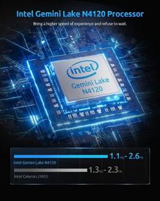 img 3 attached to 🖥️ BMAX Intel N4120 Mini PC - Windows 10, 8GB LPDDR4/128GB SSD, Dual-Speaker, 4K 60Hz Triple-Display, Gigabit Ethernet, Dual-Band Wi-Fi, Bluetooth 5.0, HDMI 2.0