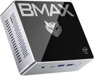 🖥️ bmax intel n4120 mini pc - windows 10, 8gb lpddr4/128gb ssd, dual-speaker, 4k 60hz triple-display, gigabit ethernet, dual-band wi-fi, bluetooth 5.0, hdmi 2.0 logo