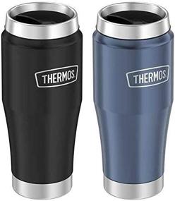 img 1 attached to Thermos Stainless Steel Thermal Mug, 2-pack 🔵 Blue: Keep Your Beverages Hot or Cold with Style!