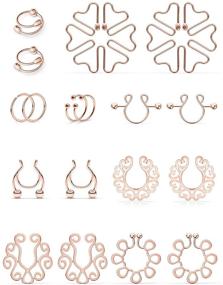 img 2 attached to SCERRING Stainless Non Piercing Nipplerings Piercing Women's Jewelry