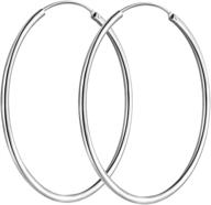 t400 925 sterling silver gold rosegold hoop earrings: stylish lightweight hoops for women & girls - perfect birthday gift! logo
