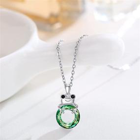 img 3 attached to 🐸 Frog Necklace TUGHRA: Gift for Girls & Women, 925 Sterling Silver Pendant with Crystals