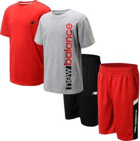 img 4 attached to New Balance Boys Shorts Set Boys' Clothing in Clothing Sets