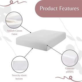 img 3 attached to Full Size Beige Cotton Fitted Sheet by Superity Linen - Premium Quality Bed Linens, Machine Washable & Dryable (Full, Beige)
