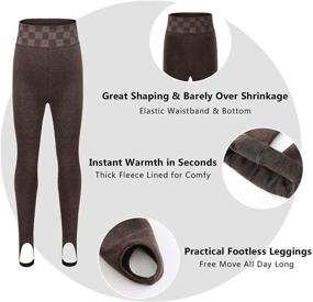 img 2 attached to 👧 Mardonskey Footless Thermal Leggings for Girls - Clothing and Leggings