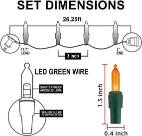 img 1 attached to 🎄 78.75 FT 300 Christmas Multicolor Green Wire Holiday String Lights + 3 Sets of 100 Count 26.25 FT LED String Lights - Indoor and Outdoor Decorations