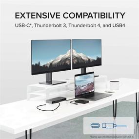 img 1 attached to 💻 Plugable 96W Thunderbolt 3 and USB C Docking Station - Mac and Windows Compatible, DisplayPort/HDMI, 2x USB-C, 3x USB 3.0, Gigabit Ethernet, Audio Jack - Horizontal