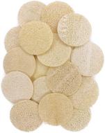 🛁 set of 18 natural exfoliating face loofah pads - facial sponge brush for makeup removal - shower scrubber - dead skin remover - body and bath spa - suitable for men & women - eco-friendly - pack of 18 logo