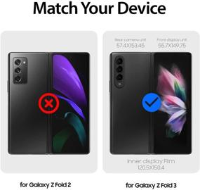 img 3 attached to 📱 Набор из трех частей Whitestone Dome для Samsung Galaxy Z Fold 3: Премиум Пленка для защиты экрана, Антишок, HD Clear, Пленка с самовосстанавливающимся эффектом EPU, Оптимизирована для Galaxy Z Fold 3