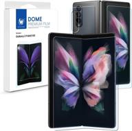 📱 набор из трех частей whitestone dome для samsung galaxy z fold 3: премиум пленка для защиты экрана, антишок, hd clear, пленка с самовосстанавливающимся эффектом epu, оптимизирована для galaxy z fold 3 логотип