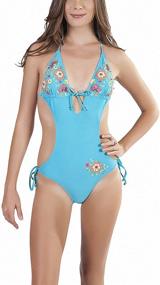 img 1 attached to 👙 Fashionable Women's Fringe Monokini Swimsuit with Side Cut Out - ToBeInStyle