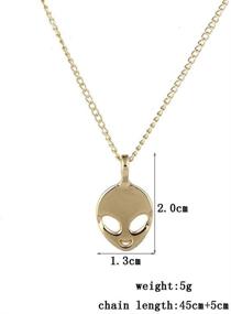 img 1 attached to 💀 Hollowing Emoticon Necklace Portrait for Girls: YOOE Jewelry