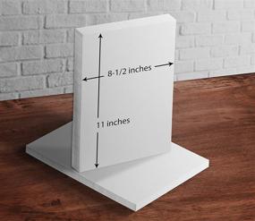 img 3 attached to Premium White Cardstock - Versatile for School, Art & Crafts, Invitations, Business Cards 📚 | Extra Thick 100 lb, 8.5x11, Heavyweight Hard Cover Stock (270 gsm) | 50 Sheet Pack