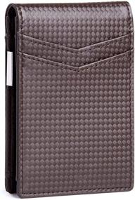 img 4 attached to GEEAD Leather Wallet Blocking Wallets Men's Accessories