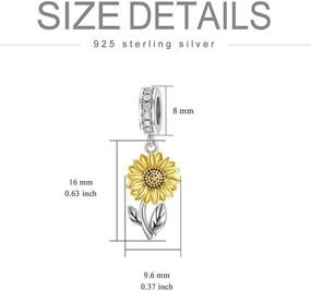 img 1 attached to Sunflower Sterling Pendant Bracelet Jewelry