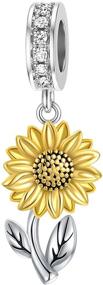 img 4 attached to Sunflower Sterling Pendant Bracelet Jewelry