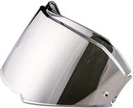 ls2 valiant ii helmet visor unisex-adult flip up helmets replacement helmet shield (chrome silver) logo