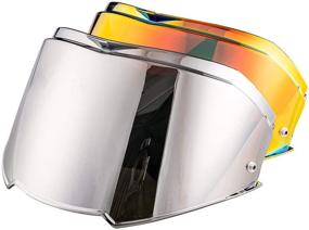 img 2 attached to LS2 Valiant II Helmet Visor Unisex-Adult Flip Up Helmets Replacement Helmet Shield (Chrome Silver)