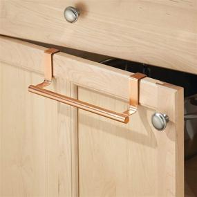 img 1 attached to iDesign 29540 Forma Metal Over the Cabinet Towel Bar Holder - Kitchen/Bathroom Organizer, Copper, 2.5" x 9.25" x 2.5