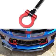 🏎️ enhance your chevrolet camaro's front bumper with the xotic tech sport track racing style cnc aluminum tow hook 2016-2021 (red) logo