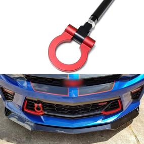 img 4 attached to 🏎️ Enhance Your Chevrolet Camaro's Front Bumper with the Xotic Tech Sport Track Racing Style CNC Aluminum Tow Hook 2016-2021 (Red)