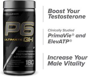 img 2 attached to 💪 Cellucor P6 Ultimate GH: Power-packed Testosterone Booster for Men, Enhancing Growth Hormone Support, Protein Synthesis & Fat Metabolism - 180 Capsules