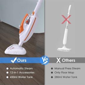 img 3 attached to 🧼 Moolan Steam Mop: 12-in-1 Multifunctional Handheld Cleaner for Hard Floors, Tiles, Carpets and More!