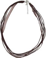 🌰 linpeng classic waxed ribbon necklace in beautiful brown shade logo