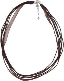 img 3 attached to 🌰 Linpeng Classic Waxed Ribbon Necklace in Beautiful Brown Shade