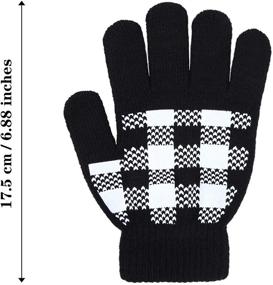 img 3 attached to 🧤 Cooraby 6 Pairs Kids Winter Knitted Gloves - Stretchy Magic Gloves for Boys and Girls