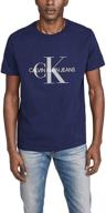 👕 calvin klein monogram heather t-shirt for men - clothing in t-shirts & tanks logo