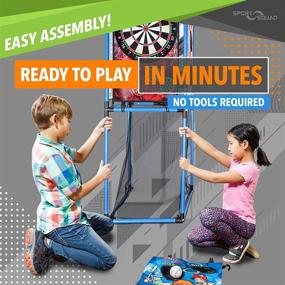 img 1 attached to 🎮 Sport Squad 5-in-1 Multi-Sport Toss Game Set - All-in-One Game Kit for Football, Baseball, Basketball, Soccer, and Darts - Ideal Gift for Kids Birthday Parties - Portable and Lightweight