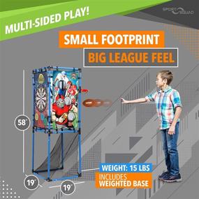 img 3 attached to 🎮 Sport Squad 5-in-1 Multi-Sport Toss Game Set - All-in-One Game Kit for Football, Baseball, Basketball, Soccer, and Darts - Ideal Gift for Kids Birthday Parties - Portable and Lightweight