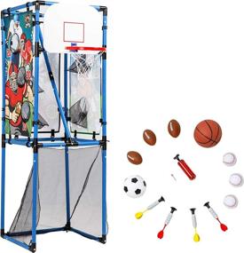 img 4 attached to 🎮 Sport Squad 5-in-1 Multi-Sport Toss Game Set - All-in-One Game Kit for Football, Baseball, Basketball, Soccer, and Darts - Ideal Gift for Kids Birthday Parties - Portable and Lightweight