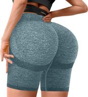 mohuachi high waisted workout shorts: ruched butt lifting yoga shorts & tummy control leggings for women logo