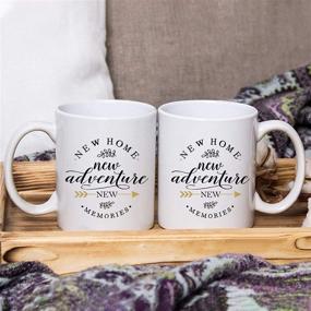 img 1 attached to 🏠 TomBoy Housewarming Gifts - Unique Presents for New Home Owners, Friends, and Couples. Embrace New Adventures and Create Lasting Memories with this 2-Pack Coffee Mugs, 11oz.