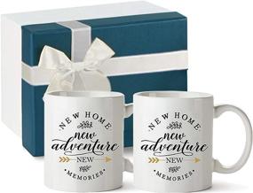 img 4 attached to 🏠 TomBoy Housewarming Gifts - Unique Presents for New Home Owners, Friends, and Couples. Embrace New Adventures and Create Lasting Memories with this 2-Pack Coffee Mugs, 11oz.