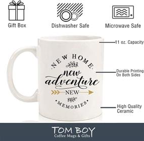 img 2 attached to 🏠 TomBoy Housewarming Gifts - Unique Presents for New Home Owners, Friends, and Couples. Embrace New Adventures and Create Lasting Memories with this 2-Pack Coffee Mugs, 11oz.