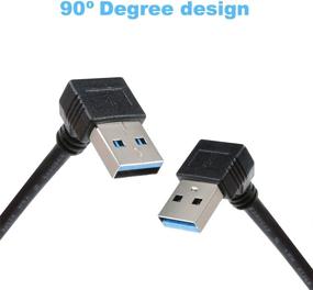 img 3 attached to Угловой USB-кабель XXONE USB 3.0 - вверх-вниз - от мужского к женскому - 2 шт. (черный, вверх-вниз) - улучшенный SEO