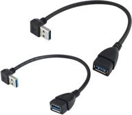 угловой usb-кабель xxone usb 3.0 - вверх-вниз - от мужского к женскому - 2 шт. (черный, вверх-вниз) - улучшенный seo логотип