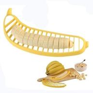 🍌 efficient banana slicer for fruit salads - generic plastic handle fruit slicer cutter chopper logo