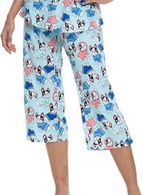 img 2 attached to 👖 ENJOYNIGHT Women's Print Capri Pajama Lounge Pants – Casual Sleep Bottoms