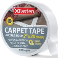 high-performance xfasten double sided carpet tape for area rugs, no residue, 2-inch x 30 yards; ultra strong and heavy-duty rug tape for carpet-to-floor and rug-to-carpet applications logo