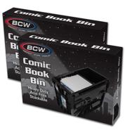 black plastic bcw short comic bin - pack of 2 units логотип