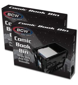 img 1 attached to Black Plastic BCW Short Comic Bin - Pack of 2 Units