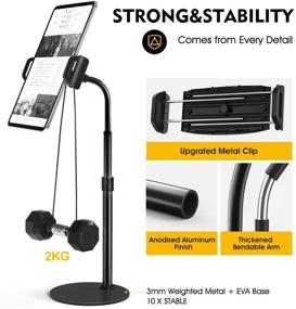 img 3 attached to 📱 Licheers Tablet Holder Adjustable Stand: Compatible with iPad, iPhone, Samsung Galaxy Tab, Kindle, Nintendo Switch - Perfect Desk Dock for Any Device!