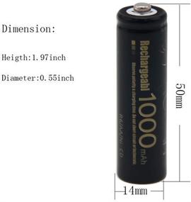 img 1 attached to 🔋 Pack of 20 BAOBIAN AA NiCd 1000mAh 1.2V Rechargeable Batteries - Ideal for Outdoor Solar Lights, Garden Lights, Remotes, Mice