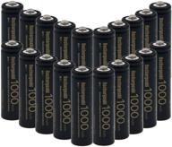 🔋 pack of 20 baobian aa nicd 1000mah 1.2v rechargeable batteries - ideal for outdoor solar lights, garden lights, remotes, mice logo