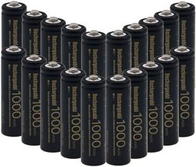 img 4 attached to 🔋 Pack of 20 BAOBIAN AA NiCd 1000mAh 1.2V Rechargeable Batteries - Ideal for Outdoor Solar Lights, Garden Lights, Remotes, Mice